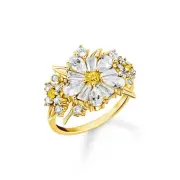 Genuine THOMAS SABO Lovely Daisy Cocktail Ring in Gold