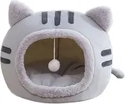 Semi-closed Kitten Shape Pet Bed Warm Cushions House Warm Basket Dog Nest Kennel For Small Dog