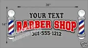 Custom Barber Shop Decal 36" Men's Hair Cuts Vinyl Sign Window Storefront