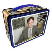 Aquarius The Office Tin Fun Box Lunch Storage Container w/Carry Handle Rectangle