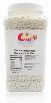 Sarah'S Candy Factory Vanilla Mini Dehydrated Marshmallows in Jar, 1 Lb