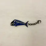 [二手] MACANNA 麥坎納 魚 造型 吊飾 鑰匙圈 裝飾 飾品 金屬 藍色