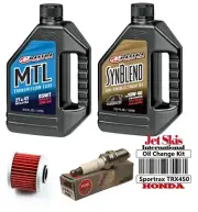 Honda SporTrax 450 TRX450R Tune Up Plug Filter Oil Change Engine Service 04/05