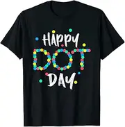 [X.Style] Happy International Dot Day 2022 Polka Dot Kids Toddler Boys ds767 T-Shirt (L) Black