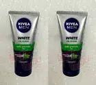 2 x Nivea Men Whitening Pore Minimiser Facial Foam 10 In 1 Acne Oil Control 50g.