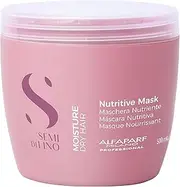 Alfaparf Milano Semi Di Lino Moisture Nutritive Mask for Dry Hair - Safe on Color Treated Hair - Sulfate, Paraben and Paraffin Free - Professional Salon Quality
