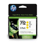 HP 712 原廠黃色墨水匣 (29ML X 3入組) 3ED79A / NO.712