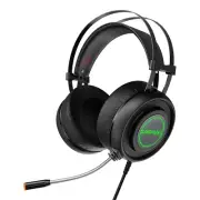 Computer Gaming Headphone/Headset USB 7.1 Surround Sound RGB LED w/flexible Mic