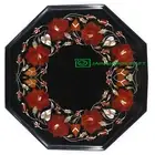 12" Octagon black marble Coffee Table Top Unique Design Inlay Entryway Table