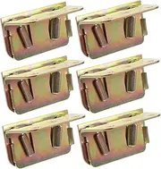 ROMISBABA 6pcs Thickened Bed Rail U-Shape Bracket Bed Rail Fastener Beam Support for Boys and Girls Hardware