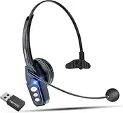 Conambo Bluetooth Trucker Headset, Wireless BluetoothV5.0 Headphones with Noise Cancelling Mic & USB-A Dongle, 16Hrs HD Talktime and On-Ear Headset for Truck Driver Work Call Center Office Computer