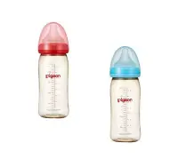在飛比找Yahoo!奇摩拍賣優惠-貝親-寬口母乳實感PPSU奶瓶240ml-紅色/藍色(LL奶