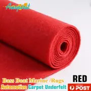 Red Felt Marine Boat Carpet Rebuild Hallway Floor Rugs Cover Underlay 4.5Mx2M