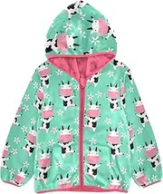 [Caihoyu] Big Girls Jackets With Sherpa Lining Baby Zip Sweatshirt Light Jacket Toddler Girl