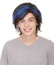 Mutants Nightcrawler Costume Wig, Blue & Black