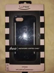 LuMee Duo Instafame Lighted Case For IPhone 8/7/6 - Black Glitter