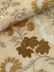 COLONY/Scalamandre "MONOCHROMO/Muscat" Cream/Golds- lampas $578-24.5"W x 34.5"L