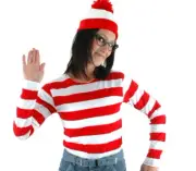 Where's Waldo Wenda Long Sleeve Pullover Shirt Adult Costume Small/MD NEW UNWORN