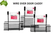 Over Door Hanging Black Caddy Rack Shower Bath Kitchen Neat Tidy Organizer S-L
