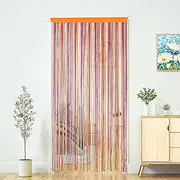 Doorways String Curtain Door Curtains,Bedroom Decor Kitchen Closet Living Room Laundry Fringe Hallway Tassel Screen Room Divider Boho Hippie Hanging for Wedding and Party(39x79 inch/100×200cm,Rainbow)