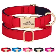 Personalised Dog Collar Durable Waterproof Nylon with Custom Name Engraved S-L