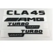 Black CLA45 AMG TURBO 4MATIC Trunk Emblems Badges for Mercedes Benz C117 X117