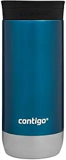 [Contigo] Huron 2.0 Snapseal Travel Mug | Stainless Steel Thermal Mug | Vacuum Flask | Leakproof Tumbler | Coffee to go Mug with BPA Free Easy-Clean Lid |Blueberry | 470 ml