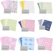 Gogogmee 8pcs Fabric Squares Floral Fabric Craft DIY Scrapbooking Charm Cotton Sewing Quilting Bundles Precut Quilt Bed Blanket Cloth Cotton Patchwork