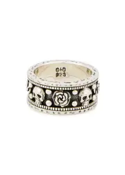 Clocks And Colours Brimstone Skull-embellished Sterling Silver Ring 12