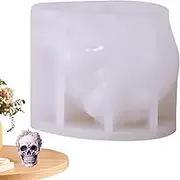 Skull Mold, Skull Resin Silicone Molds for Candles | Halloween Candle Mold, Epoxy Silicone Resin Casting Mold for Soft Pottery, Resin Decorations
