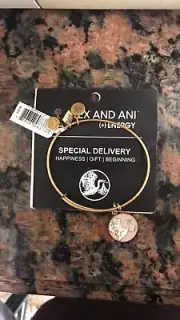 alex and ani bracelet Gold Pink Special Delivery