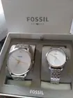 New Fossil His & Her Couple Set Diamond Lux Luther Watch BQ2467SET BQ2467