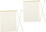 SHINEOFI 2sets Handheld Flag Pole Small Wooden Flagpoles for Diy Projects Patriotic Displays 50pcs*2