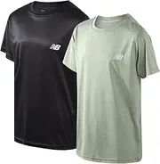 [New Balance] Boys' T-Shirt – 2 Pack Short Sleeve Active Performance Tee (Little Boy/Big Boy)