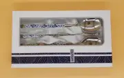 SMF Stainless Enamel Soup Spoons & Chopsticks 18-10 Stainless New Gift Set
