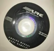 Alpine CDE-9872 SERIES CDE-9874 SERIES Owners Manual CD New Original