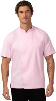 Men'S Springfield Chef Coat, Pink, Xx-Large