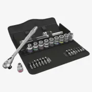 Wera 004081 Zyklop Metal Ratchet 1/2" Drive with Switch Lever SAE Set