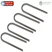USA Made 8-PACK Heavy Duty Trampoline Wind Stakes Extra Large 12" x 3.5" Rebar U