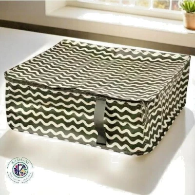 IKEA SACKKARRA Zippered Storage Bag for Under-Bed Use – Off-White & Green