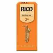 Rico Baritone Saxophone Reeds, Strength 2.5, 25-pack