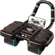Ab Roller – Indoor 4-Wheel Ab Exercise Roller With Automatic Rebound | Core Strength Training Tool For Effective Abs Workout At Home | Intelligent Design With Elbow Support For Stability