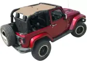 SHADEIDEA JEEP WRANGLER TOP SHADE FOR 2 DOOR '07-'18 JK JEEP - TAN - JK2D-FBL