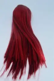 1/6 Wine Red Long Hair Wig Fit 12" Woman Action Figure Head Sculpture Toys