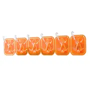 Long Strip Hook Wall Mount Punch Free Traceless Strong Adhesive Plastic for Kitchen Orange