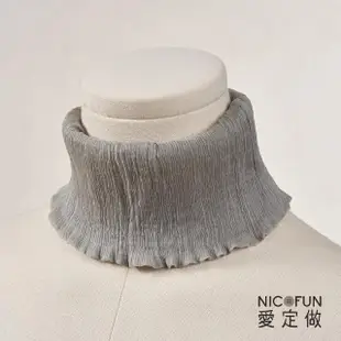 【NicoFun 愛定做】100%Silk真絲 流行色彩百搭圍脖(100%桑蠶絲 領巾 圍巾 圍脖 髮帶 皺褶絲巾)