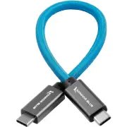 Kondor Blue USB C to USB C High Speed Cable for Samsung T5 T7 SSD Recording
