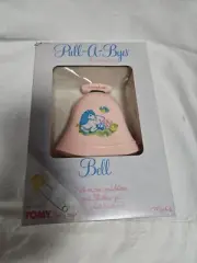 Vintage Tomy Horse with bunny Music Box Pull String Crib Mobile Rock A Bye Baby
