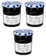 Bonne Maman Black Currant Jelly 250 ml (3 Pack)