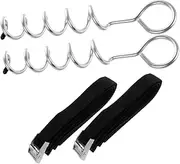 CHICAMPERA 2 Sets Heavy Duty Ground Anchors with Belt Rv Awning Tie Down Kit for Canopy Tent Trampoline All Weather Stability and Protection Outdoors